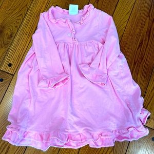 Classic Whimsy Pink Ruffled Kids Pajamas Nightgown